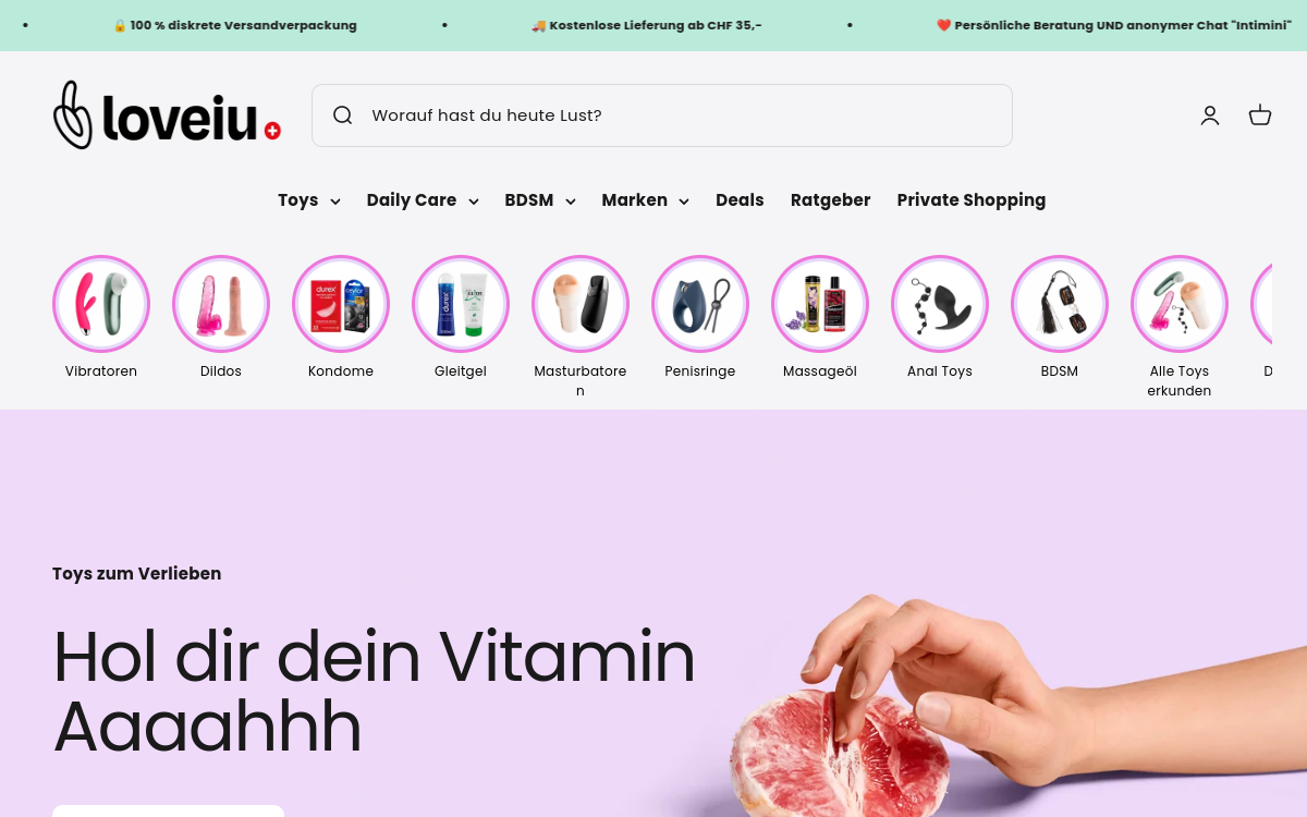 Loveiu.ch - Der Sexshop für uns alle.