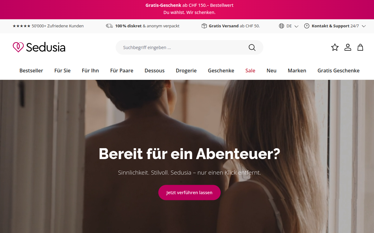 SEDUSIA • Dein Online Sex Shop für Sextoys, Dessous und Lifestyle.